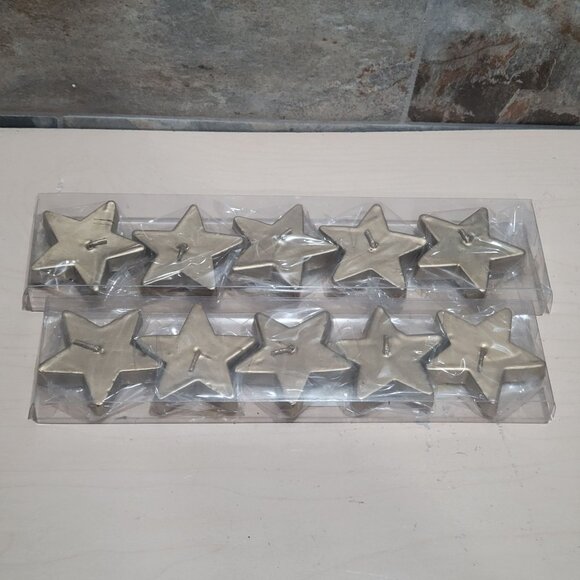 Star Shaped Decorative Floating Unscented Candles Set of 2 - Picture 3 of 9